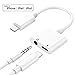 (Apple MFi Certified) 2-in-1 iPhone Headphone Jack Adapter, Lightning to 3.5mm Splitter Jack Dongle Charger & Audio Connector for iPhone 11 Pro Xs Xr X 8 7 Plus Support iOS 11 12 iOS 13 primary