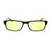 Mens Small Face Snug Fit Color Lens Rectangular Plastic Frame Sunglasses Yellow