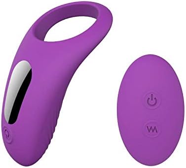 USEXMTY S-Tshirt Sexo-Toys for Men Remote Massage Toys publics Toys for Couples Víbrátíng Together 9 Mode Procrastinate Ring Toy Waterproof,Purple-Remote Accurate