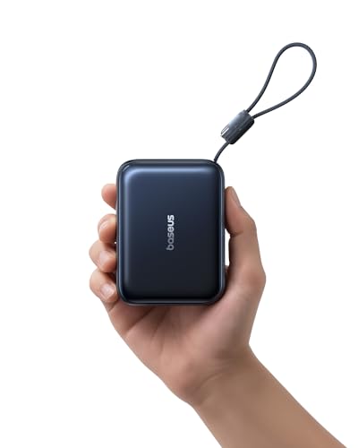 AC22 Mini Powerbank 20000mAh, 45W PD Power Bank Klein mit Integriertem USB-C Kabel, Externe Handyakkus Im Taschenformat für iPhone 17/16/15, Samsung S26/S25 Ultra, iPad, Pixel 10/9