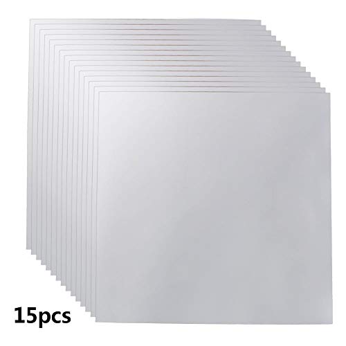 15 Pieces 7 mil Square Blank Stencil Sheets, 30x30cm Templates for Cricut and Silhouette Machines