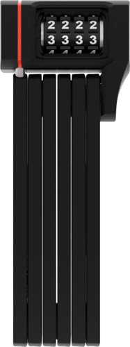 ABUS Faltschloss Bordo uGrip 5700C SH mit Halterung - Fahrradschloss mit Zahlencode und 5 mm starken Stäben - ABUS-Sicherheitslevel 7 - 80 cm - Schwarz