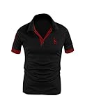 Allegra K Man Buttons Upper Front Polo Number Applique Chic Shirts