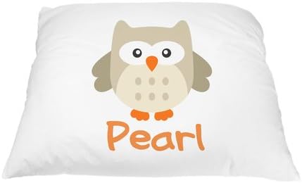 Personalized Kid's Owl Pillowcase Microfiber Polyester Standard 20 by 30 Inches, Owl Pillow Cover, Owl Décor for Girls Room, Gifts with Owls, Personalized Gifts for Kids, Gifts for Owl Lovers
