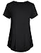 Baikea Short Sleeve Nursing Shirt, Women Casual Layered Tunic Maternity Tops Soft Postpartum Shirts Knitted Casual Wear Home Simple Comfortable Loose Breastfeeding Clothes Black L
