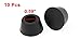 uxcell 10 Pcs 15mm Dia. Cone Shaped Furniture Black Rubber Foot Covers Pads