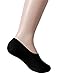OSABASA Women’s No Show Loafer Socks, Boat Shoe Liners with Non Slip Grip-3Pairs BLACK S (SET3KWMS0379)