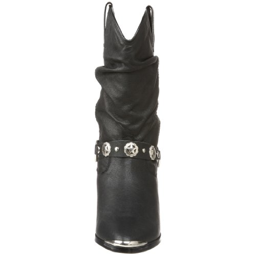 Ladies' Dingo® Pigskin Slouch Harness Boot, BLACK, 9W - Thumbnail 4