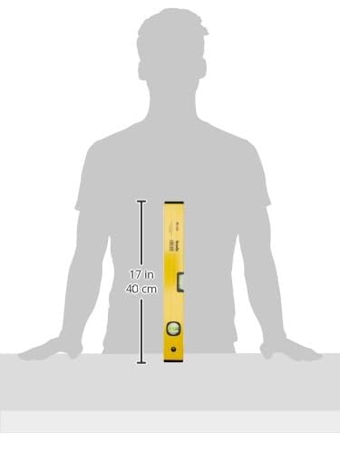 kwb Aluminium-Wasserwaage 40 cm, 0,5 mm/m Genauigkeit, Hoch präzise geschliffen, je 1 Horizontal und Vertikallibelle, Aluminium, Wasserwaage 4