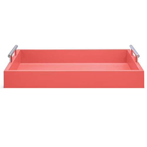 Quality by Esther Decorative Tray with Gold or Silver Handles. Sunset Tray. Decorative Trays for