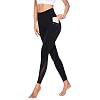 Persit Damen Sport Leggings mit Taschen – Blickdicht Lange Sporthose mit Mesh-Einsätzen