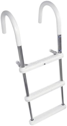 Windline TGL-3 Marine Stainless Steel Telescoping Gunwale Hook Boat Ladder with 3 Steps by Windline