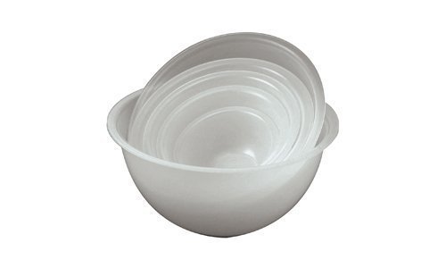 Click Here to See More Images Paderno World Cuisine Polypropylene Mixing Bowl, 2-5/8-Quart, White