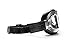 Bertoni Vintage Motorcycle Goggles with Antifog and Anticrash Squared Lenses - Chromed Steel Frame Italy - AF193CR Black Motorbike Aviator Helmets Goggles