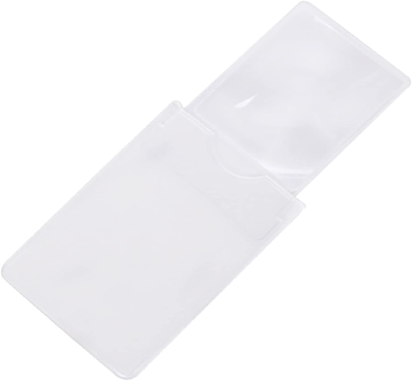 1Pc White Credit Card Magnifying Glass Leaf Lens Reading Glasses + Sleeve Magnifying Glass Fresnel Lens，Office Supplies