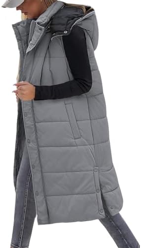Amazon.com: Avilego Women's Hooded Long Down Vest Full-Zip