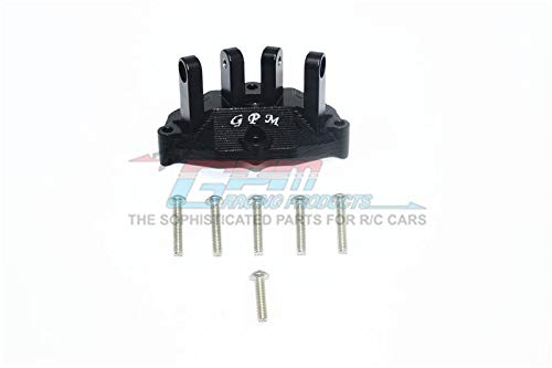 GPM Losi 1:10 Baja Rey / Rock Rey Upgrade Parts Aluminum Rear Upper Gearbox Mount for Upper Suspension Links - 1Pc Set Black