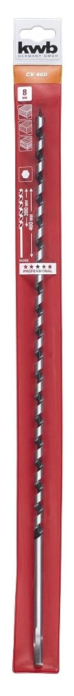 kwb 8mm Snake Drill Bit for Precise Cuts, Self-Starting Thread, Industry-Grade Quality