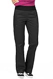 Med Couture Women's 'Yoga Pant' Scrub Bottoms, Black, Large