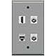 RiteAV - 1 Port HDMI 2 Port Coax Cable TV- F-Type 1 Port Cat6 Ethernet White Wall Plate