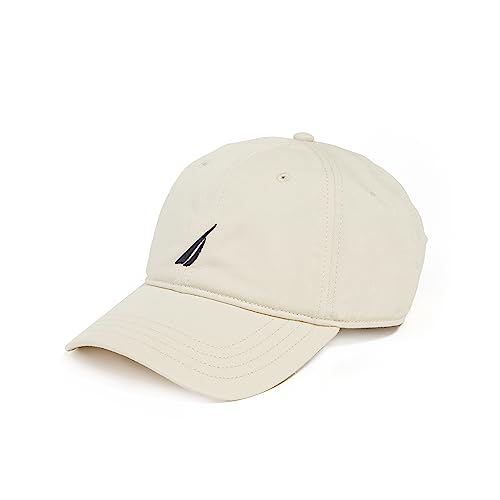Nautica Gorra de béisbol Ajustable con Logotipo clásico, Avena, Taille Unique para Hombre