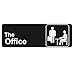 The Office Sign - 9x3 Inches Premium Acrylic Self-Adhesive Door Sign for Decor, Easy Installation on Doors, Walls, Desks. Perfect Home Gift
