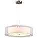 TZOE Drum Light,Double Drum Chandelier,White 3 Light Drum Pendant Light,20
