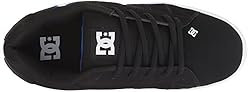 DC Men's NET Skate Shoe, black/black/blue, 8.5
