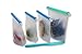 Reusable Silicone Food Storage Bags with free Spatula | Sous Vide, Sandwich, Snack, Lunch, Ziploc | Eco Friendly Microwave Dishwasher Freezer Safe, Leak Proof | 4 Pack Premium - 1 Large & 3 Medium