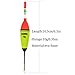 QualyQualy 5Pcs 20g Lighted Fishing Bobbers EVA Foam Fishing Floats and Bobbers + 10Pcs Fishing Glow Sticks, Night Fishing Light Up Bobbers 20g