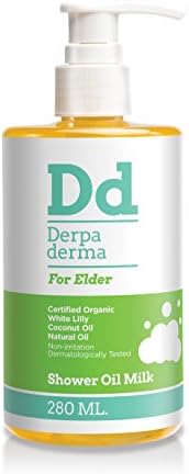 Derpa derma Shower Oil For Dry and Sensitive Skin, Body Wash 9.9 Fl. Oz.