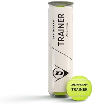 Dunlop Pelota de Entrenamiento de Tenis, Oficial de la VDT, de Primera Calidad, para Arena, canchas duras y césped (4 Pelotas)