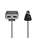 Car Charger,TEQStone 4 USB Ports Car Charger Kit, 6 Feet Extension Cable +Dual USB Charging Hub for iPhone 7,Samsung Galaxy S4/S5,Laptop Android Phone(Black)