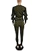 Autumn Long Sleeve Hoodie and Pants Two Piece Set Sweatsuits for Teen Girls,Army Green,Large/US12-14