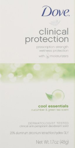 DOVE CLINICAL PROTECTION ANTIPERSPIRANT DEODORANT, COOL ESSENTIALS 1.7 OUNCE, (PACK OF 2)