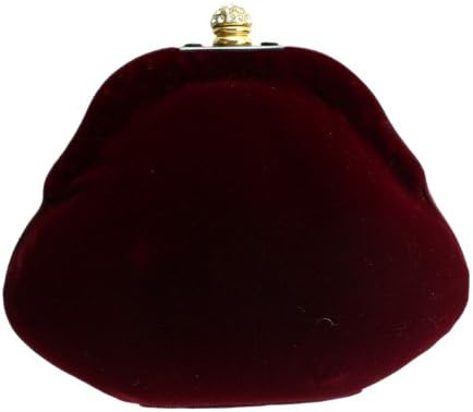 Round Maroon Hardshell Clutch Purse - Hardshell Purse