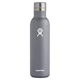 Hydro Flask 25 oz Wine Bottle - Stainless Steel & Vacuum Insulated - Leak Proof Cap - Graphite