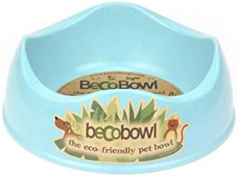 Beco Bowl Large Blue Biodegradable Pet Animal Feeding Dog Bowl Dish