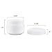 White 2 Ounce Plastic Jar Containers, 24 Pack of Storage Jars with Inner and Outer Lid By Stalwart Travel, Cosmetic, Liquid, Makeup, Organization