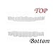 FLASHDOG 1 Set Top and Bottom Veneers Teeth, One Size Cosmetic Teeth Fit Flex Cosmetic Teeth Denture Teeth Veneer Whitening (1 Set Top and Bottom Veneers)
