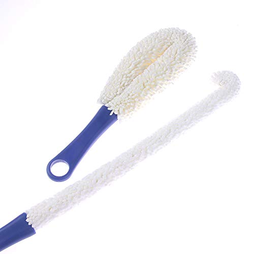 EORTA Set of 2 Glassware Brushes with Long Handle Home Decanter Cleaning Brushes Flexible Bottle Scourer No Scratch, for Wineglass, Narrow Neck Goblets, Cups