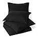 Nestl Black California King Duvet Cover Sets - Soft Double Brushed Cal King Duvet Cover, 3 Piece, with Button Closure, 1 Duvet Cover 104x98 inches and 2 Pillow Shams