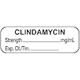 Anesthesia Label, Clindamycin mg/mL, 1-1/2" x 1/2"
