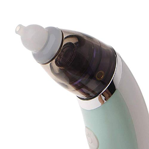 YAVOCOS Baby Nasal Aspirator Electric Safe Hygienic Nose Cleaner with 2 Sizes of Nose Tips and Oral Snot Sucker for Newborns Boy Girls (Green WithOutBox)
