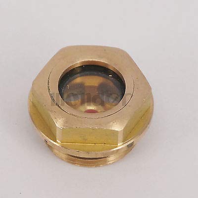 Maslin 3/4" BSP Male Brass Oil Level Sight Glass Window Hex Head For Air compressor Gearbox