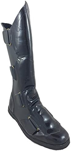 Deportes Martinez Wrestling Patent Leather Boots with Pads 14" Height, Calf 16"