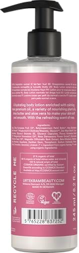 Urtekram Organic Rose Body Lotion 245ml | Vegan Nourishing Moisturiser view 2