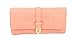 Gino Milano Women's Gold Leather Band Watch & Matching Tri-Fold Wallet Set - Peach