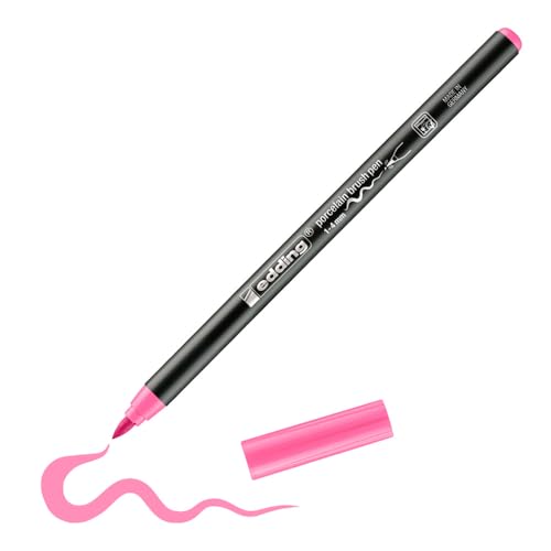edding 4200 porcelain brush pen - pink - 1 pen - brush tip 1-4 mm - felt-tip pe…
