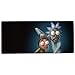 Extended Mouse Pad Large Mousepad for Game, 35.4 × 15.7 inch Stitched Edge and No-sliped Large Desk Pad with Smooth Surface,No- Sliped Full Desk Mat-Rick and Morty XL Keyboard and Mouse pad